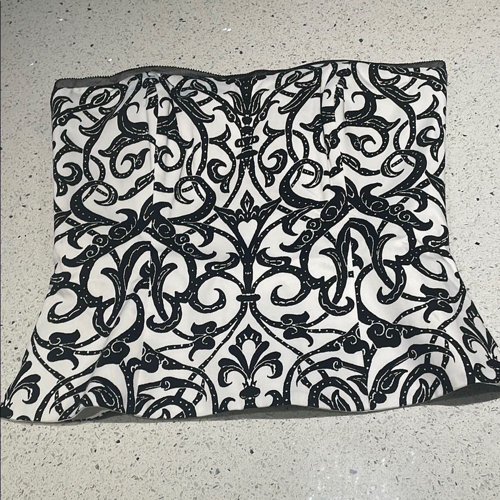 NWT WHBM Black and White Corset Top